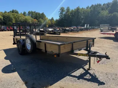 2026 Big Tex 6.5x14 Wood Side 3K Utility Trailer w/Rear Ramp & Spare