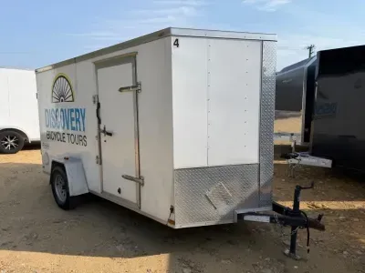 2019 Lark 6x12 Enclosed 3K Cargo Trailer w/Barn Doors & Interior Tie Downs