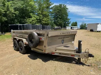 2026 Iron Bull 7x14 Sniper Series 14K Dump Trailer w/Hyd Jack, Solar Charger, & Wireless Remote