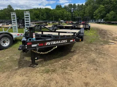 2026 PJ 7x16.5+3.5 Lowpro 15.4K Equipment Trailer w/Full Width Ramps