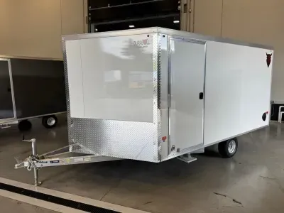 2027 DuraBull 101x12 Aluminum Enclosed 2-Place Multi-Sport Snowmobile Trailer w/Galvanized Axle & Wh