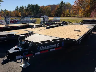 2027 Diamond C 8.5x22 Deckover 15.5K Equipment Trailer w/Full Width Ramps & Spare