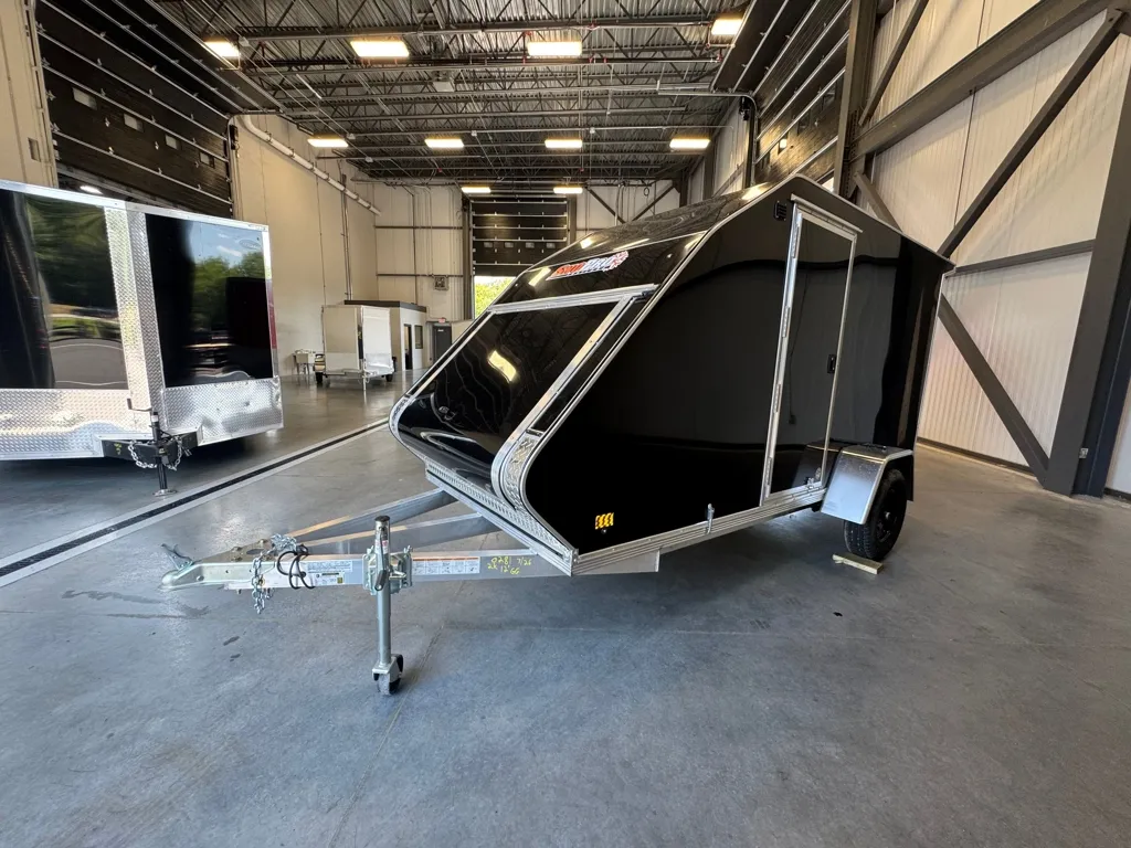 2027 SnoPro 60x12 Aluminum Single Place Snowmobile Trailer w/Tapered Ramp & 4'x4' Front Access