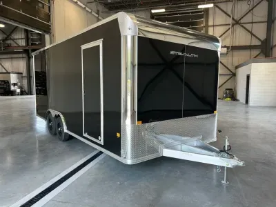 2027 Stealth 8.5x20 Aluminum 7K Enclosed Car Hauler w/Extra Height, PolyCore & Spoiler
