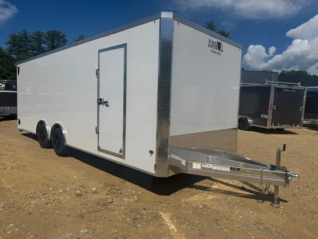 2026 DuraBull 8.5x24 Aluminum 10K Enclosed Flat Front Car Hauler w ...