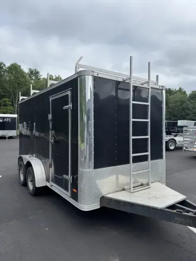 2020 RC 7x14 Enclosed 7K Contractor Cargo Trailer w/Front Ladder & Racks