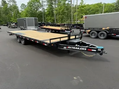 2027 PJ 8.5x22+4 Powder Coated 14K Deckover Tilt Equipment Trailer