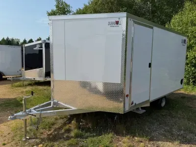 2026 DuraBull 101x12 Aluminum Enclosed 2-Place Multi-Sport Snowmobile Trailer w/Snow Package