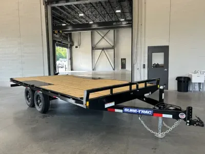 2027 Sure-Trac 8.5x16 Powder Coated 10K Deckover Equipment Trailer w/Slide-In Ramps