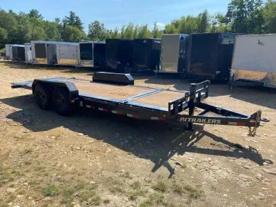 2025 PJ 7x16+4 Powder Coated 14K De-Rated Partial Tilt Equipment Trailer