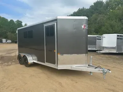 2026 Frontier Strider Series Aluminum 3-Horse Slant Load Trailer w/Escape Door & 8K Jack