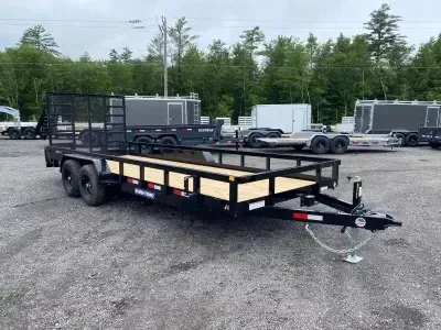 2026 Sure-Trac 7x20 Powder Coated 10K Landscape Trailer w/HD Contractor Ramp