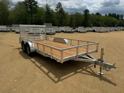 2026 Sport Haven 7x16 Aluminum 7K Utility Trailer w/Fold Flat Rear Ramp