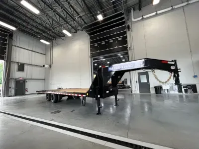 2027 Sure-Trac 8.5x20+10 Powder Coated 25.9K Hydraulic Tail Deckover Gooseneck Equipment Trailer