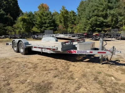 2024 N&N 7x20 Galvanized 15K Power Tilt Equipment Trailer