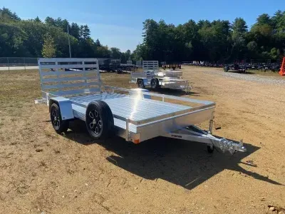 2026 Bear Track 6.5x14 All Aluminum 3K Utility Trailer w/Side Rail Kit & Matching Spare
