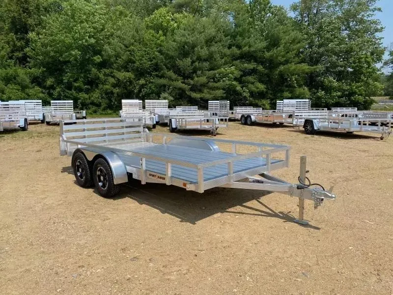 2027 Sport Haven 7x14 Aluminum 7K Deluxe All Terrain Utility Trailer w/Bi-Fold Rear Ramp