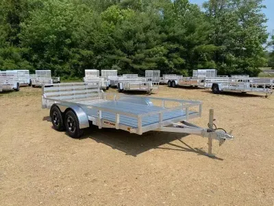 2027 Sport Haven 7x14 Aluminum 7K Deluxe All Terrain Utility Trailer w/Bi-Fold Rear Ramp