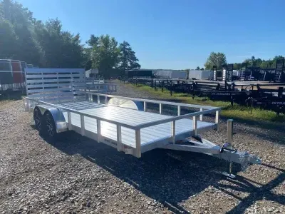 2027 Sport Haven 7x18 Aluminum 7K Deluxe Landscape Trailer w/Fold Flat Rear Ramp