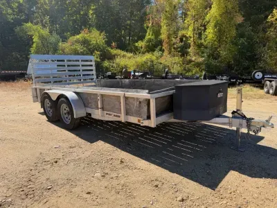2024 Sport Haven 7x14 Aluminum 7K Utility Trailer w/Fold Flat Rear Ramp