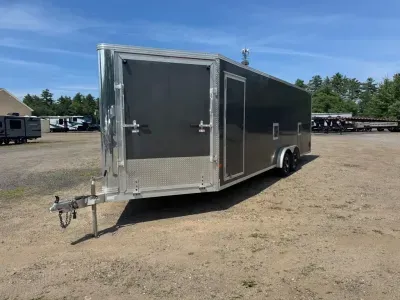2024 Stealth 7.5x24+4.5 Aluminum 4/5-Place Enclosed Snowmobile Trailer w/Extra Height, Spoiler & Alu