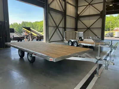 2027 Sport Haven 101x18 Aluminum 6.4K Deckover Light Equipment Trailer w/Rub Rail & Stake Pockets