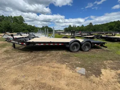 2027 PJ 7x16.5+3.5 Lowpro 15.4K Equipment Trailer w/Full Width Ramps
