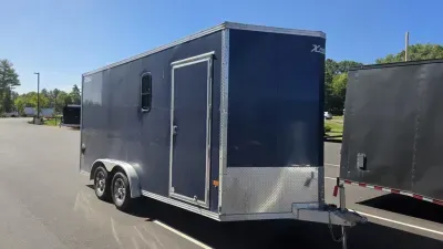 2021 XPress 7.5x16 Aluminum 7K Enclosed Cargo Trailer w/Sliding Windows, D-Rings & Ramp Door