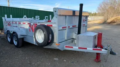 2027 N&N 7x16 Galvanized 17.6K Dump Trailer w/Hyd Jack, Ramps, & Tarp Kit