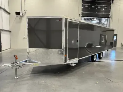 2027 DuraBull 101x24 Aluminum Enclosed 4/5-Place Multi-Sport Snow Trailer w/Rust Free PKG & Spoiler