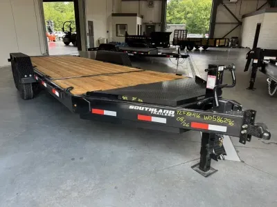 2026 Southland 7x16+4 LowPro 17K Partial Tilt Equipment Trailer w/HD Toolbox
