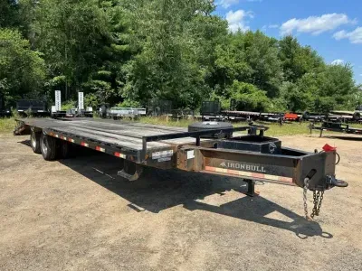 2018 Iron Bull 8.5x20+5 Deckover 22K Equipment Trailer w/Full Width Ramps & Spare