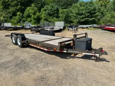 2022 Iron Bull 7x16+4 Partial Tilt 14K Equipment Trailer w/Spare Mount & D-Rings