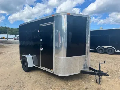 2016 Arising 7x10 Enclosed 3K Cargo Trailer w/Spare & Rear Ramp Door