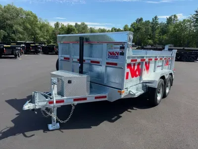 2026 N&N 7x12 Galvanized 15K Dump Trailer w/Ramps & Tarp Kit