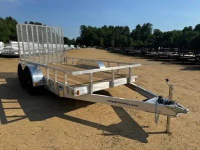 2026 CargoPro 6.5x14 Aluminum 10K Utility Trailer w/Integrated Fold Down Ramp