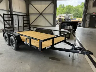 2027 Sure-Trac 7x12 Powder Coated 7K Utility Trailer w/Reinforced Ramp Gate