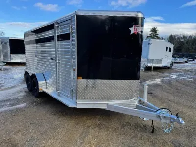 2026 Frontier Aluminum Livestock 16'7" Lite w/Air Gap Covers & 8K Pedestal Jack