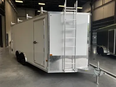 2027 Stealth 8.5x16 Aluminum 7K Enclosed Ultimate Contractor's Cargo Trailer w/Rear Ramp Door