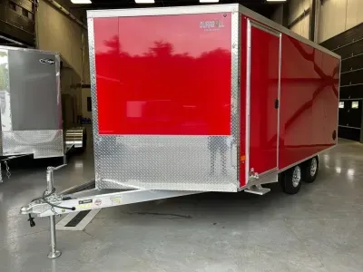2027 DuraBull 101x14 Aluminum Enclosed 2/3-Place Multi-Sport Snowmobile Trailer w/Rust Free PKG