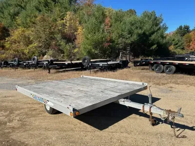 2004 Triton 101x10 Open 2-Place Tilt Snowmobile Trailer w/New Axle