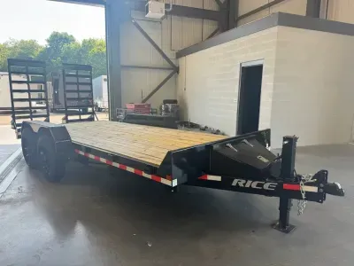 2026 Rice 7x18 Work Series 16K Equipment Trailer w/Stand-Up Ramps & Toolbox