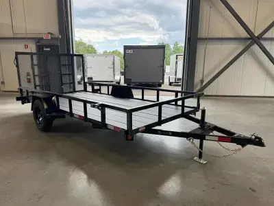 2027 Prospector 6.5x14 3K Utility Trailer w/Black Cobra Lined Deck & HD Rear Ramp