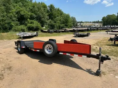 2009 Adams 7x16 3-Place 3K Motorcycle Trailer w/D-Rings & Ramps
