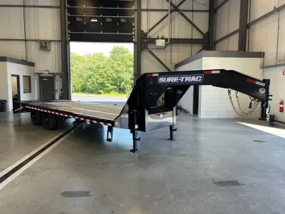 2027 Sure-Trac 8.5x20+5 Powder Coated 22.5K HD Deckover Gooseneck Equipment Trailer w/Full Width