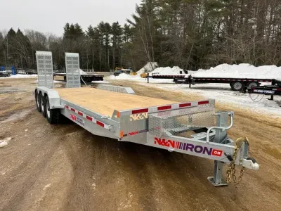 2026 N&N 7x24 Galvanized 21K Equipment Trailer w/Stand Up Ramps