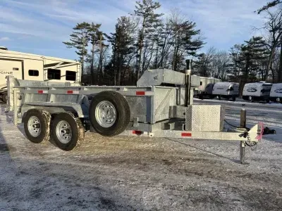 2026 BND 6x12 Galvanized 10K Dump Trailer w/Slide In Ramps, Toolbox & Spare Mount