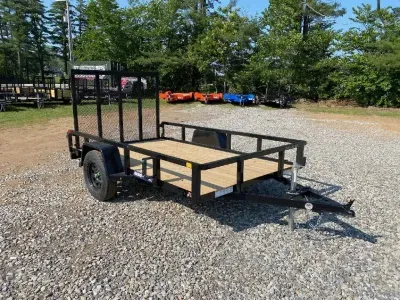 2027 Sure-Trac 6x10 Powder Coated 3K Utility Trailer w/Fold Flat Ramp Gate