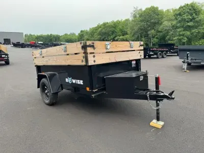 2024 BWise 5x8 Single Ram 3K Dump Trailer w/Side Extensions & Tarp