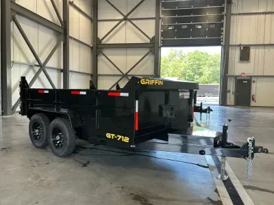 2026 Griffin 7x12 Powder Coated 12K Dump Trailer w/Ramps